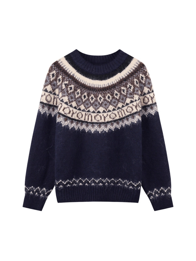 Christmas-themed soft and cozy plush knit sweater