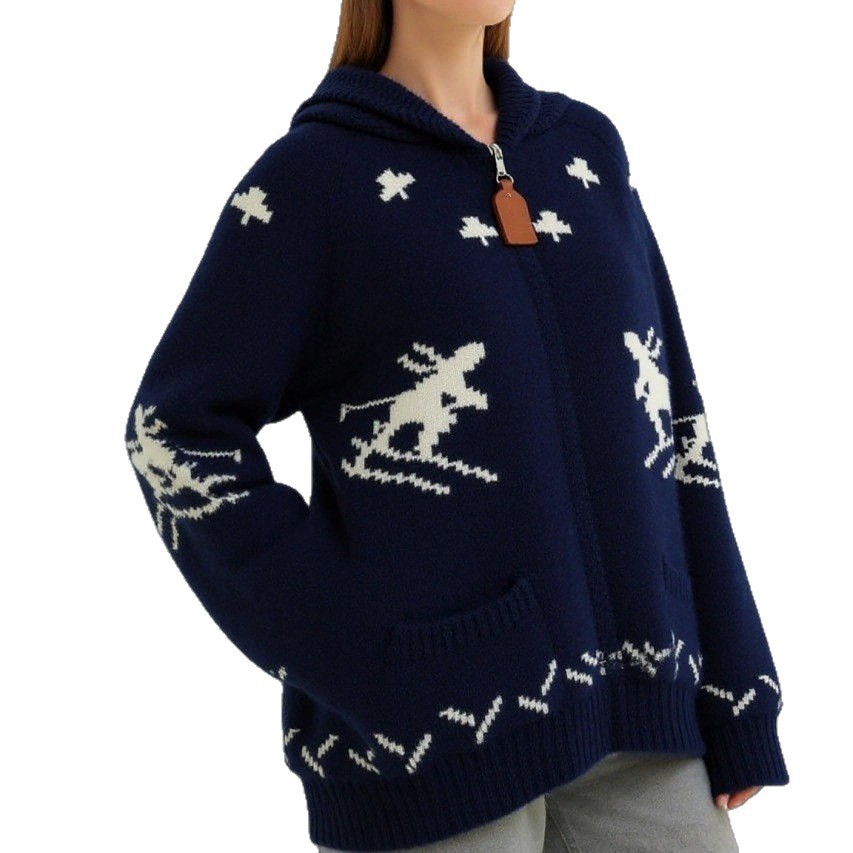 Retro Ski Jacquard Collar Sweater