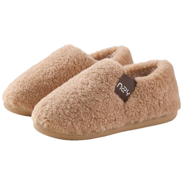 Men's and women's autumn and winter home slippers with heels