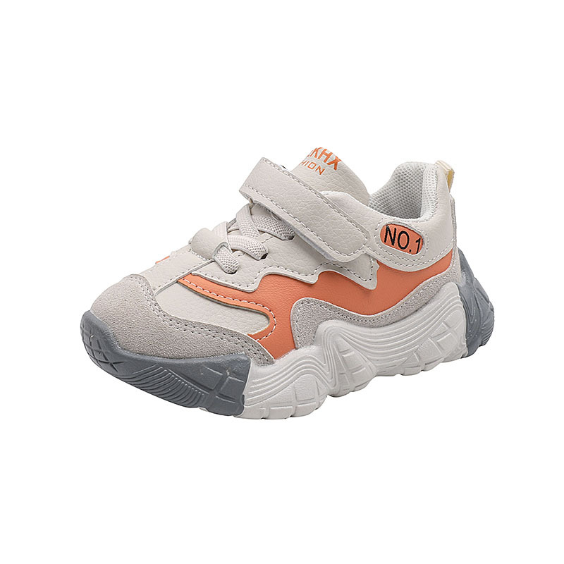 Boys' leather upper soft sole walking shoes