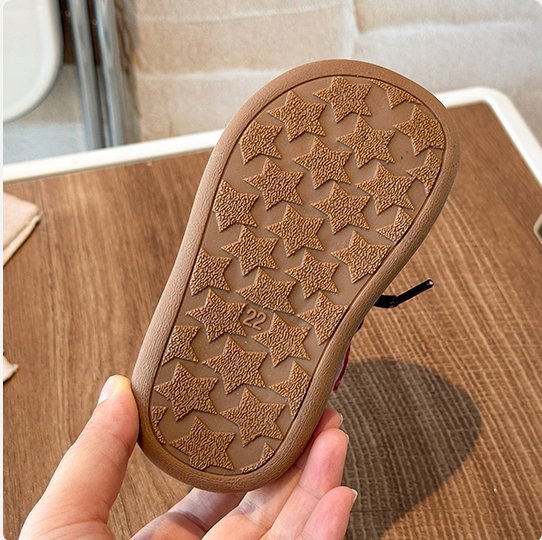 Children's soft-soled fleece-lined warm cotton shoes