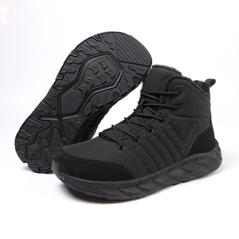 Men's and Women's High-Top Fleece-Lined Snow Boots