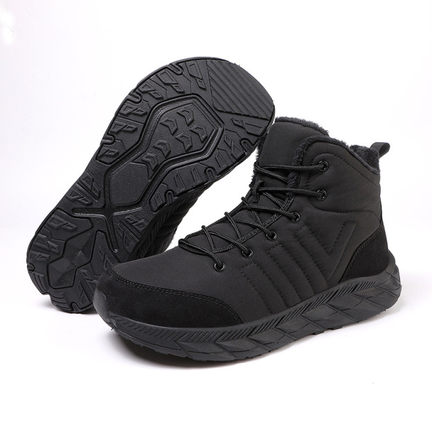 Men's and Women's High-Top Fleece-Lined Snow Boots