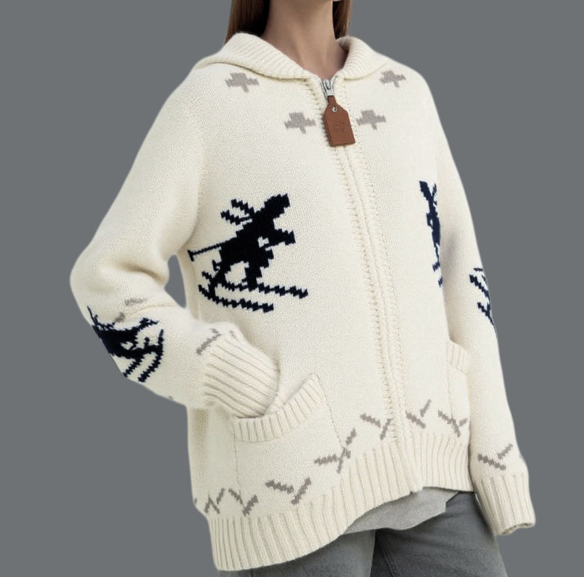 Retro Ski Jacquard Collar Sweater
