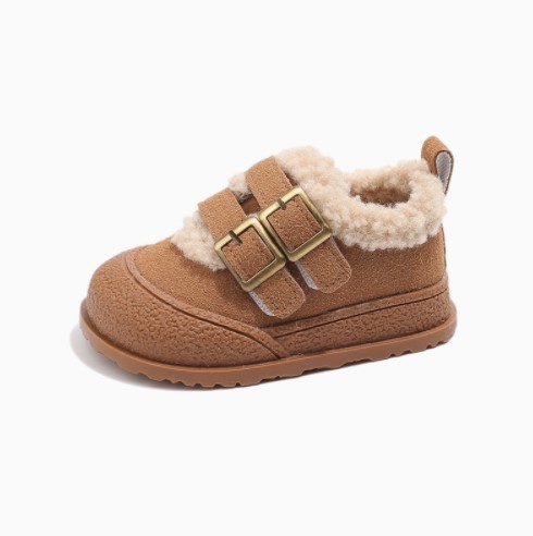 Baby soft-soled warm walking shoes