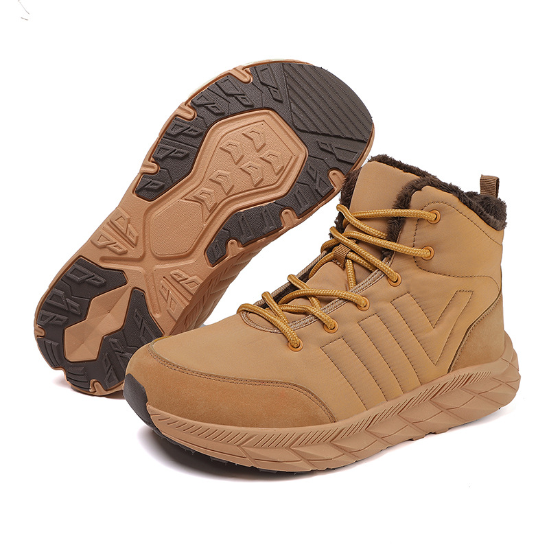 Men's and Women's High-Top Fleece-Lined Snow Boots