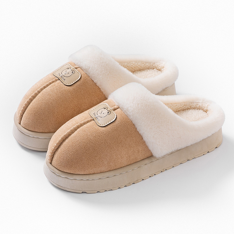 Men's and Women's Winter Non-Slip Slippers for Home Use