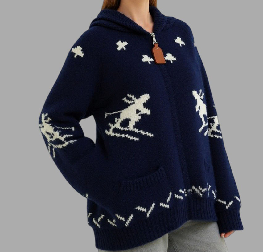 Retro Ski Jacquard Collar Sweater