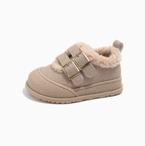 Baby soft-soled warm walking shoes