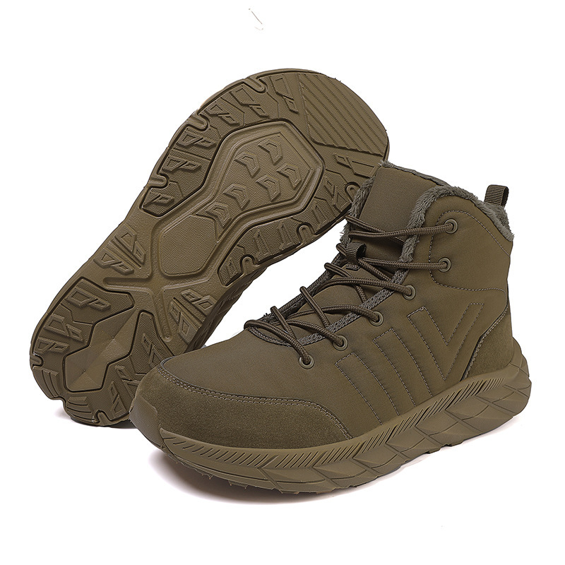 Men's and Women's High-Top Fleece-Lined Snow Boots