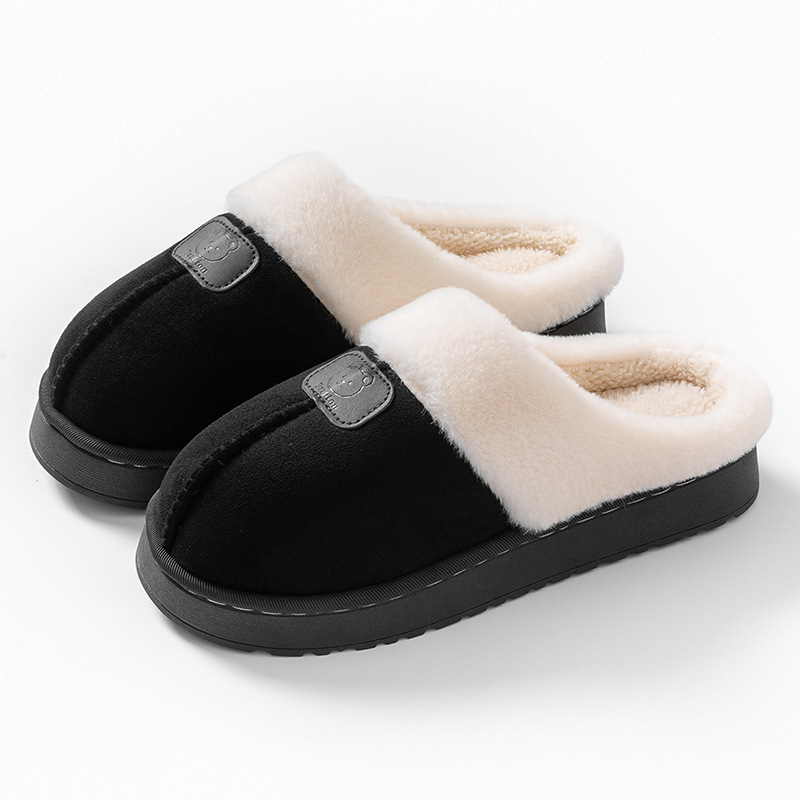 Men's and Women's Winter Non-Slip Slippers for Home Use