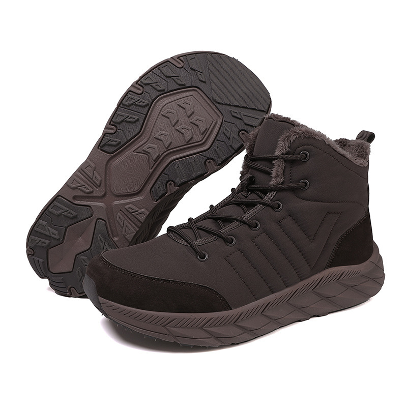 Men's and Women's High-Top Fleece-Lined Snow Boots