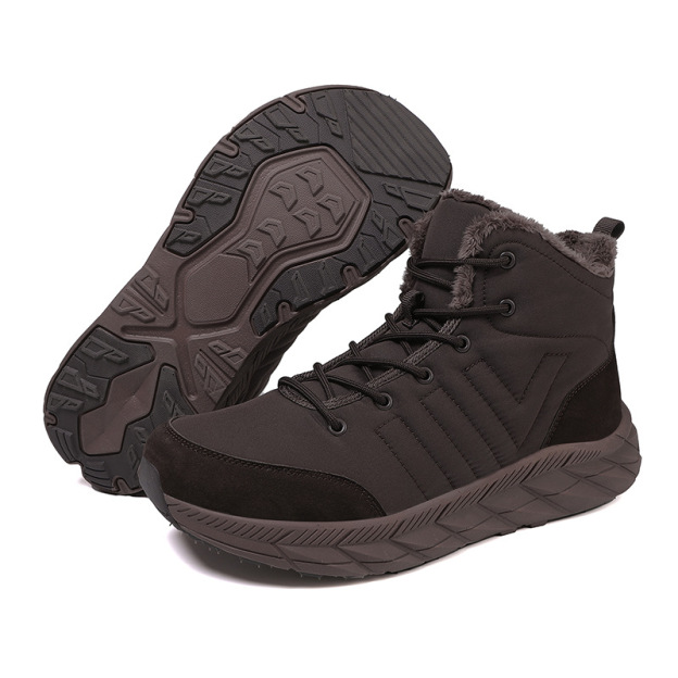 Men's and Women's High-Top Fleece-Lined Snow Boots