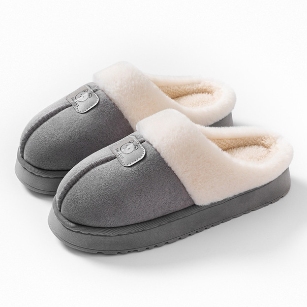 Men's and Women's Winter Non-Slip Slippers for Home Use