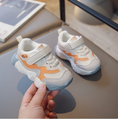 Boys' leather upper soft sole walking shoes