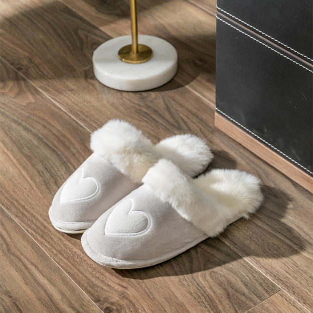 Solid-Color Warm Cotton Slippers for Men and Women