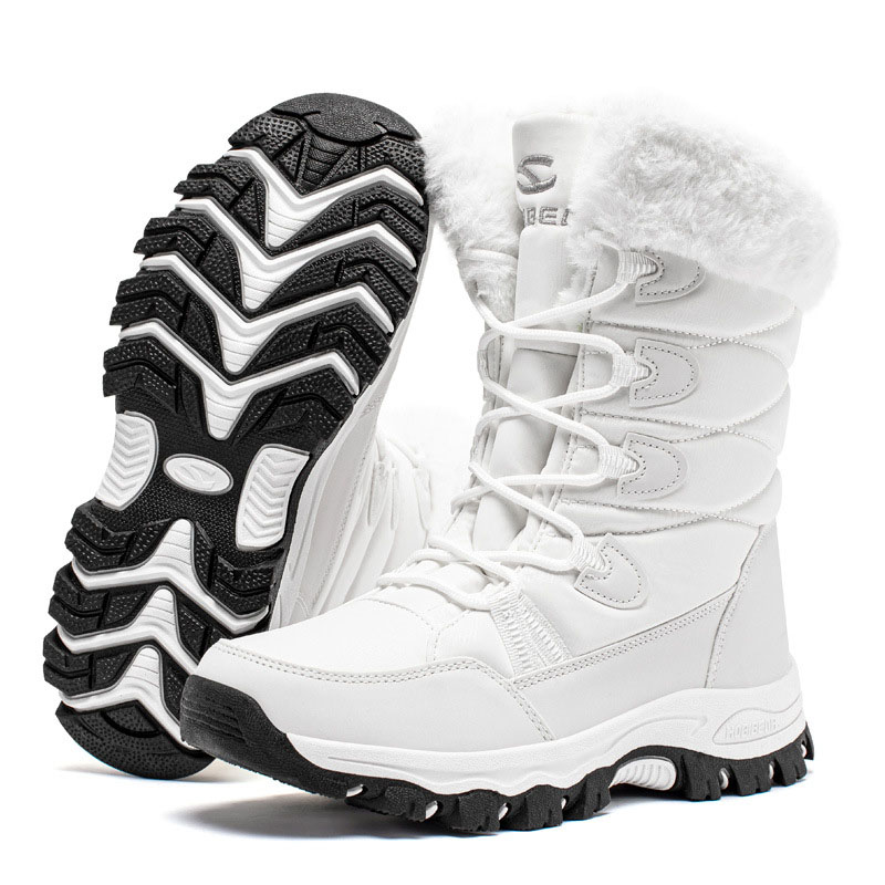 Winter snow boots men and women long plush cotton boots