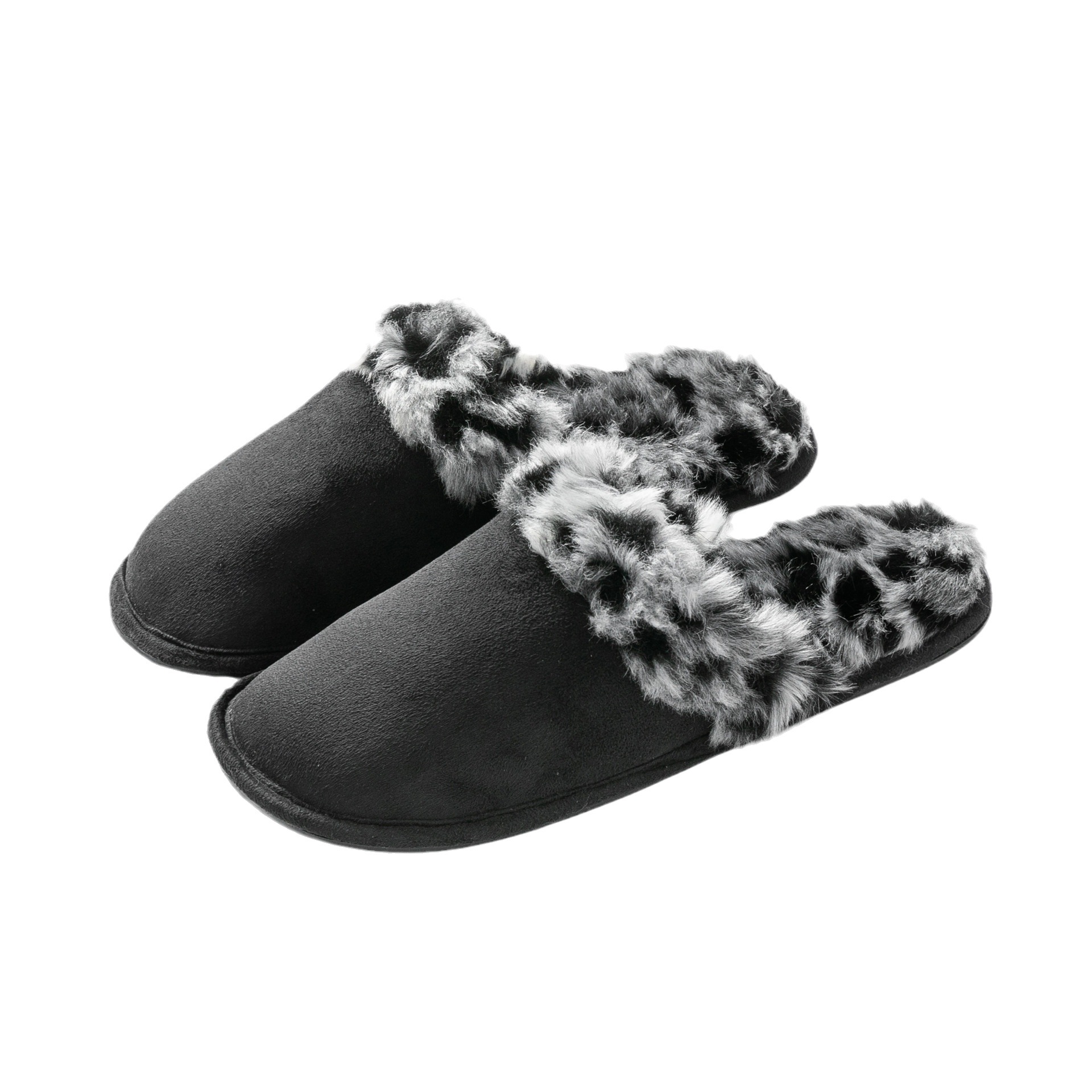 Solid-Color Warm Cotton Slippers for Men and Women