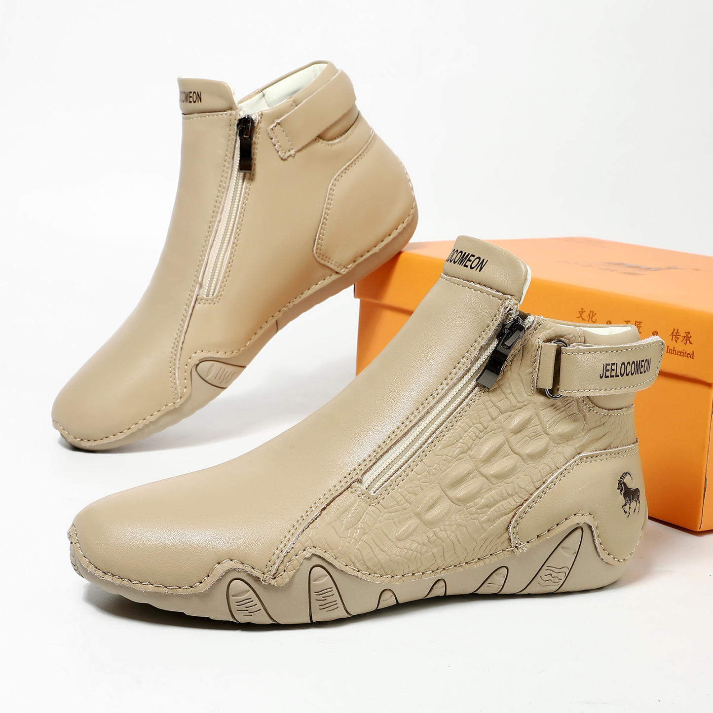 Warm Martin Boots Men Women Leather High Top Wearable Outdoor Casual Shoes