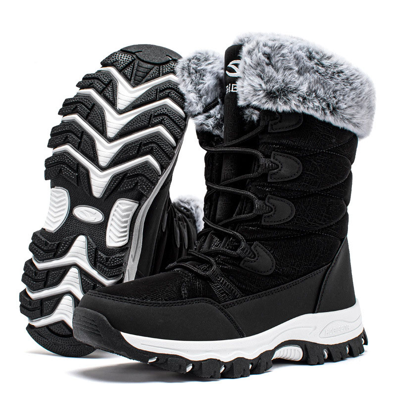 Winter snow boots men and women long plush cotton boots