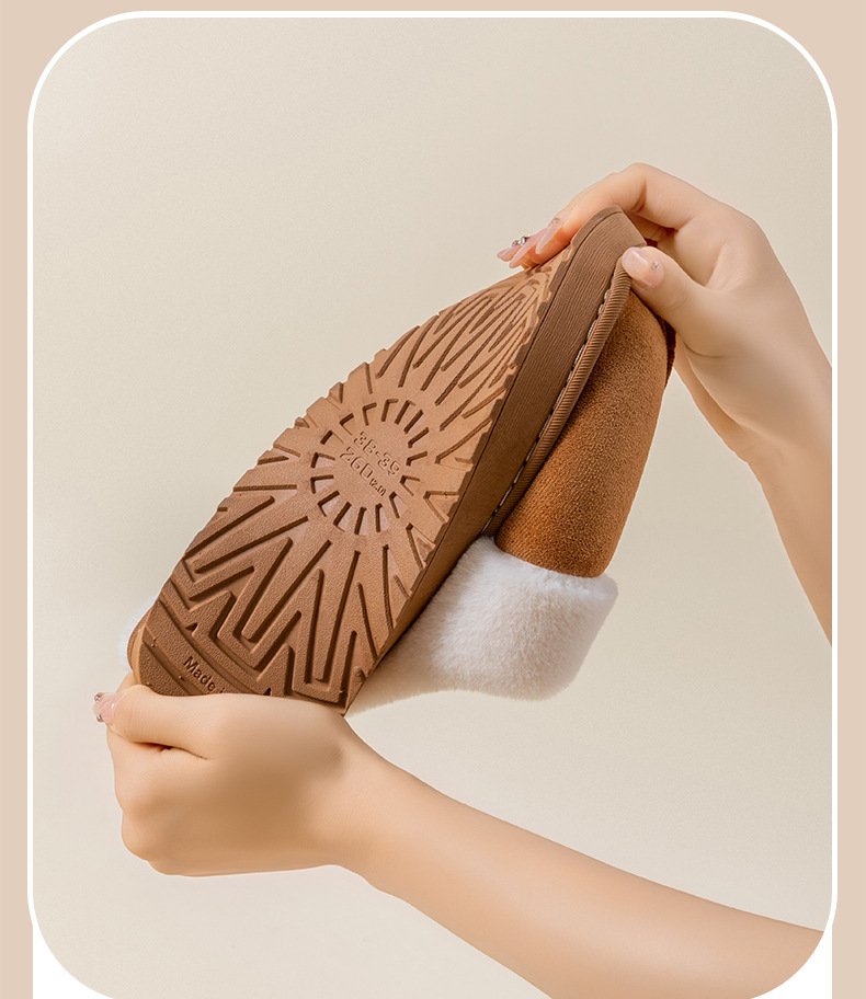Men's and Women's Winter Non-Slip Slippers for Home Use