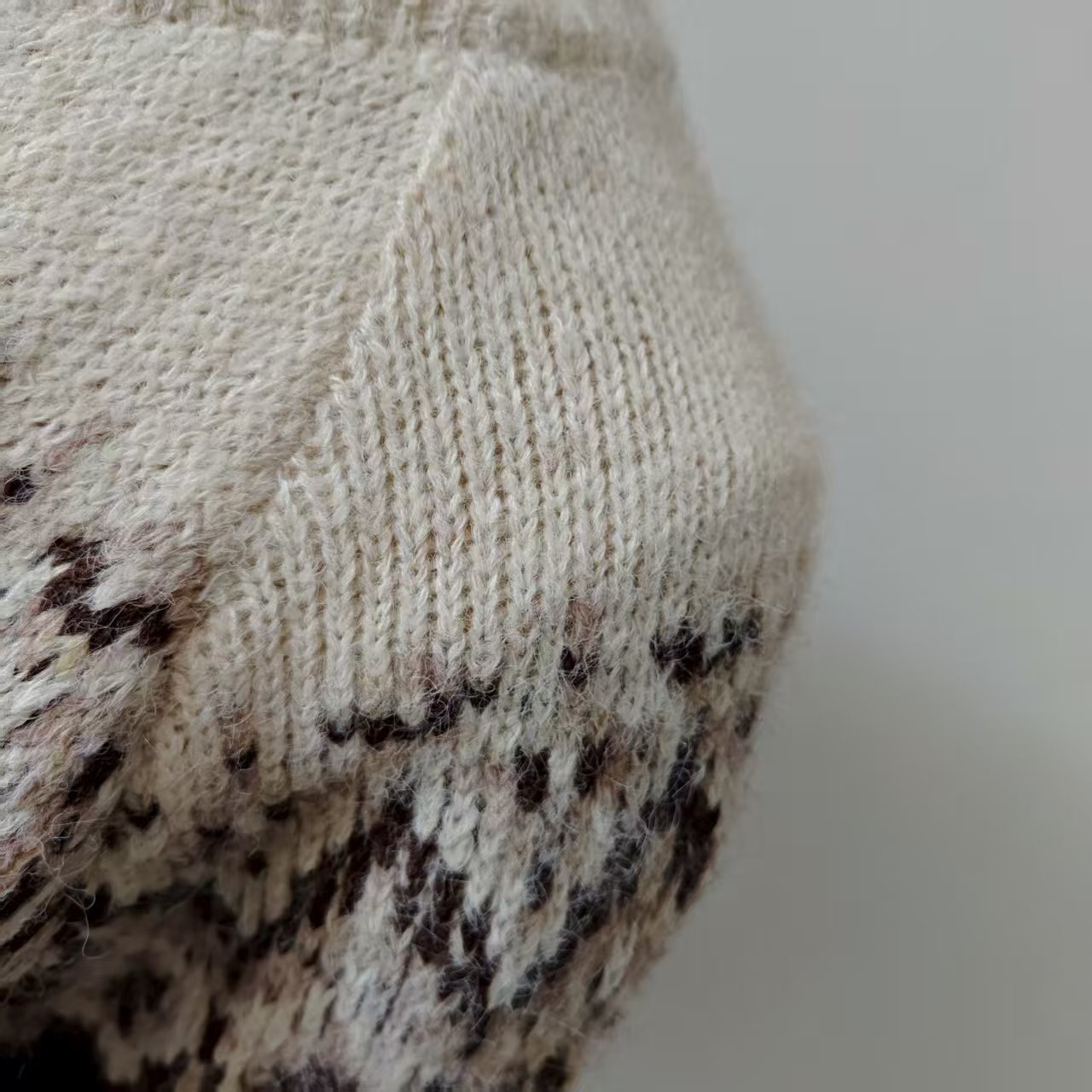 Retro Jacquard Literary-Style Oversized Knit Cardigan