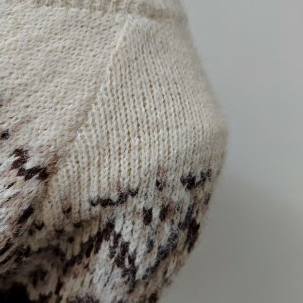 Retro Jacquard Literary-Style Oversized Knit Cardigan