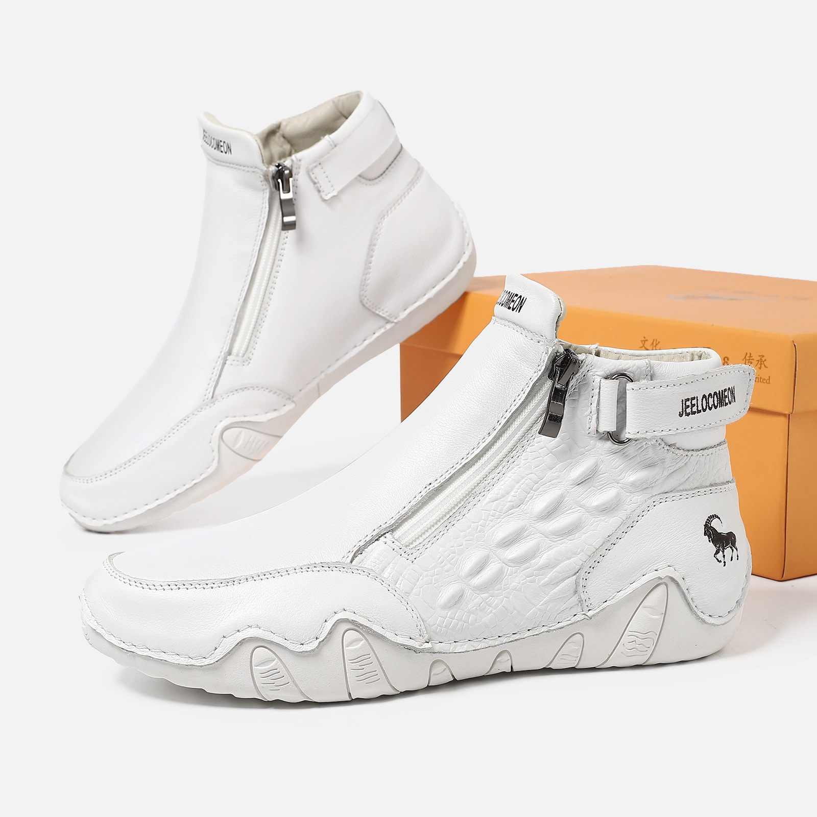 Warm Martin Boots Men Women Leather High Top Wearable Outdoor Casual Shoes