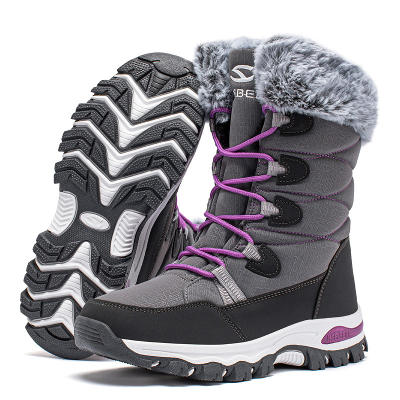 Winter snow boots men and women long plush cotton boots
