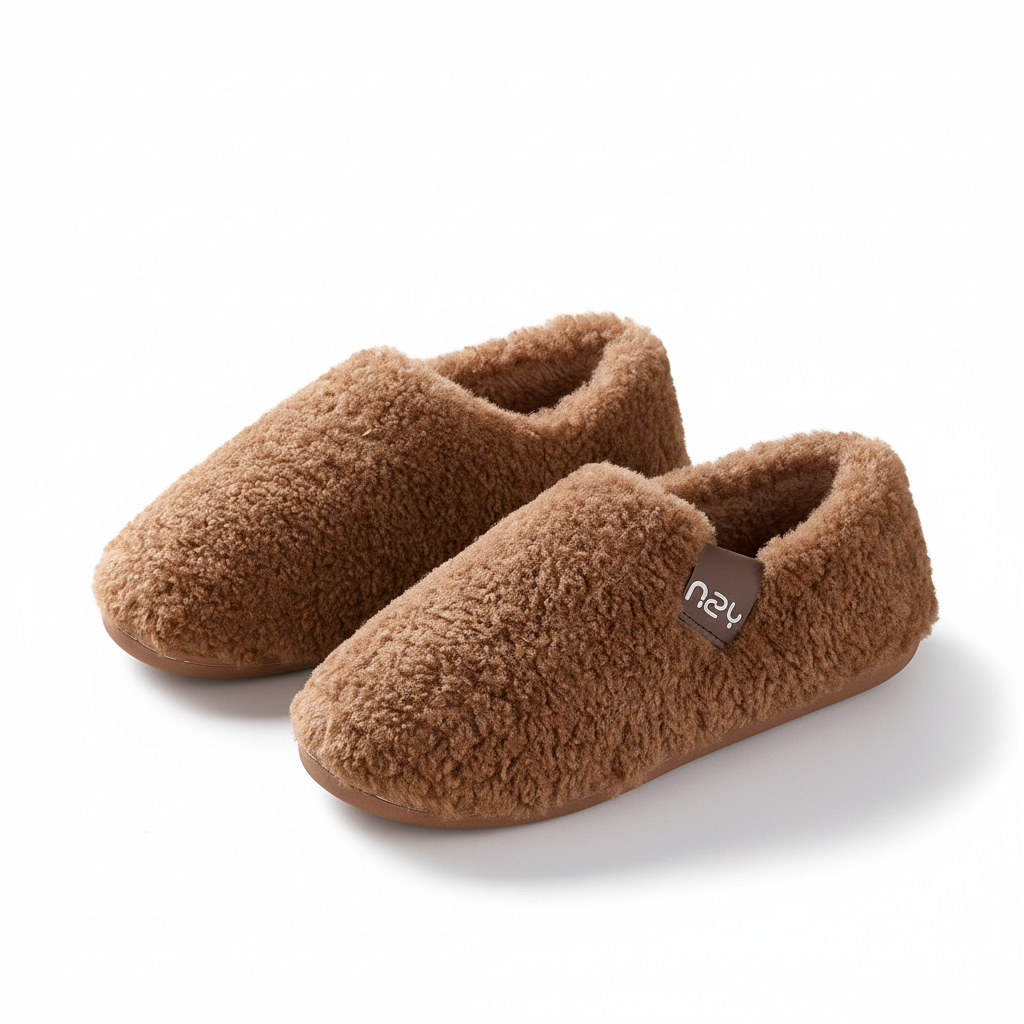 Men's and women's autumn and winter home slippers with heels