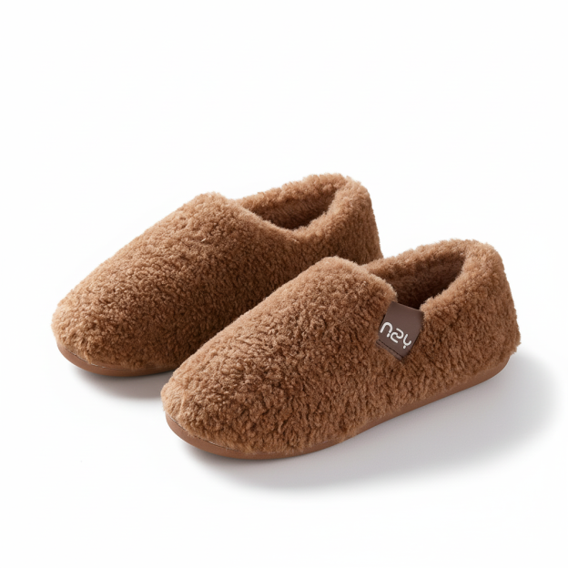 Men's and women's autumn and winter home slippers with heels