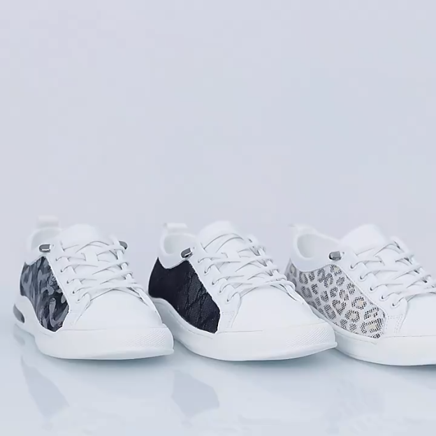 Men's Korean-style genuine leather low-top trainers