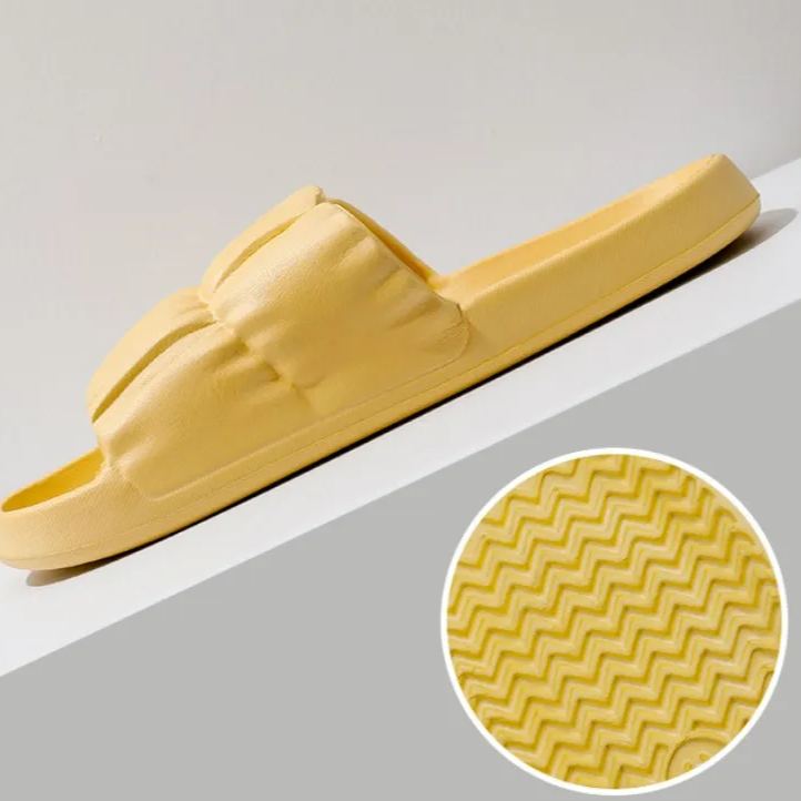 Women's and Men's Pleated EVA Thick-Soled Slippers