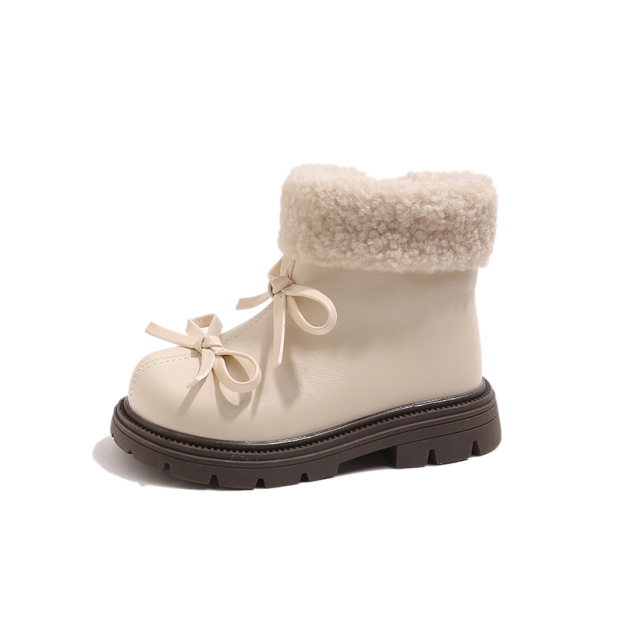 Girls' fleece-lined snow boots