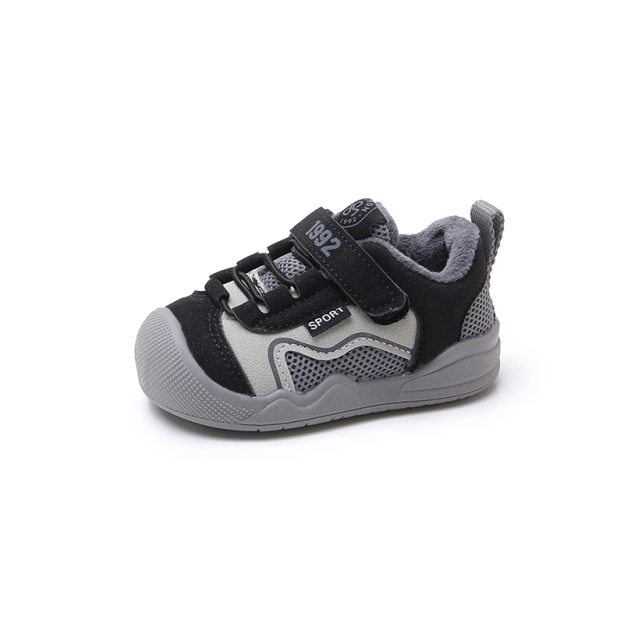 Boys' soft-soled fleece-lined toddler shoes