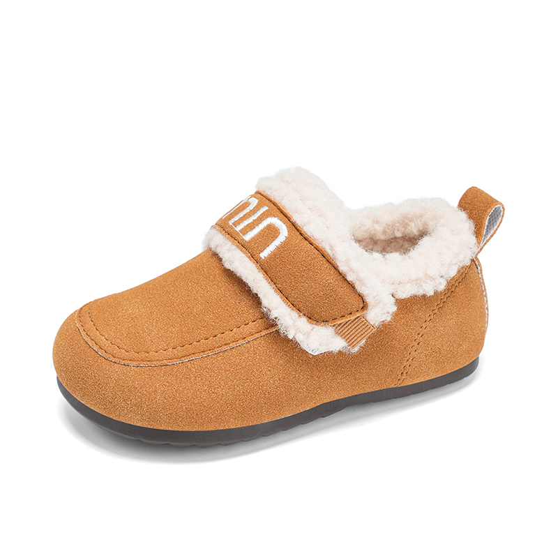 Children's soft-soled fleece-lined warm cotton shoes