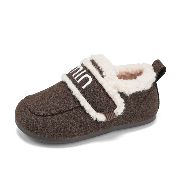 Children's soft-soled fleece-lined warm cotton shoes