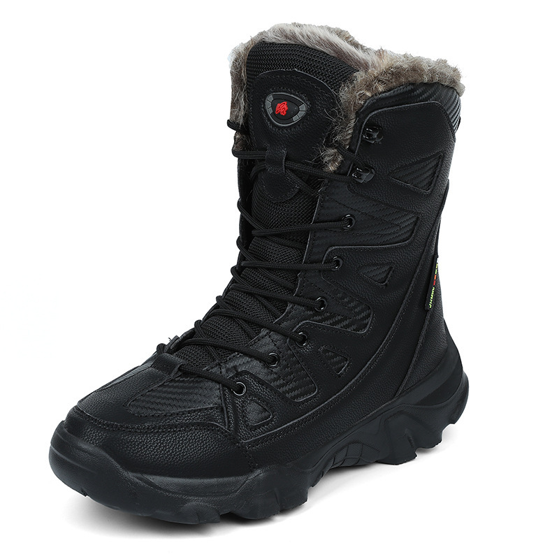 Men's winter hiking boots and snow boots with fleece lining