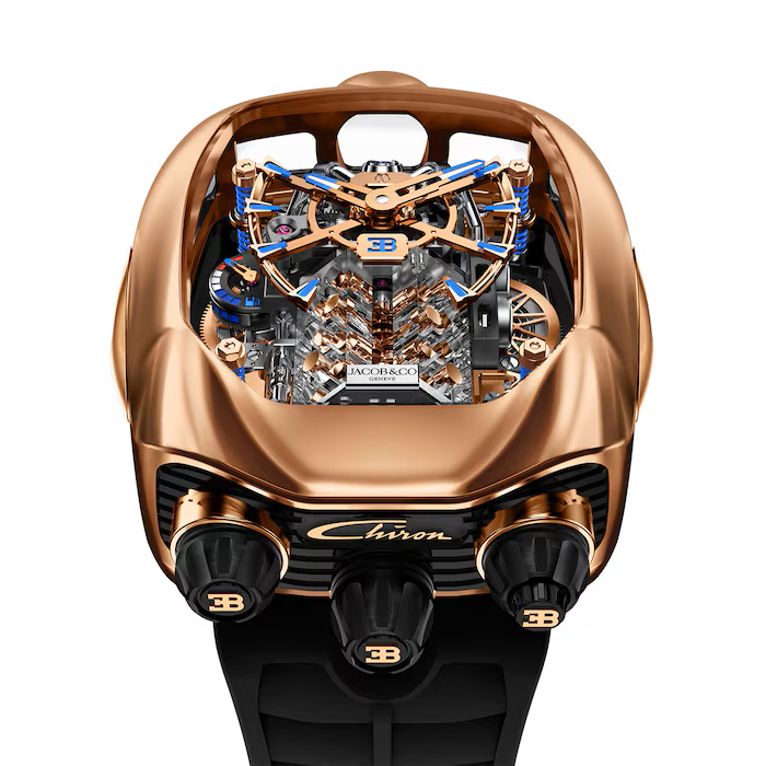 Bugatti Chiron Tourbillon Rose Gold 16 Cylinder Piston Engine BU200.40.AA.AA.BBRUA