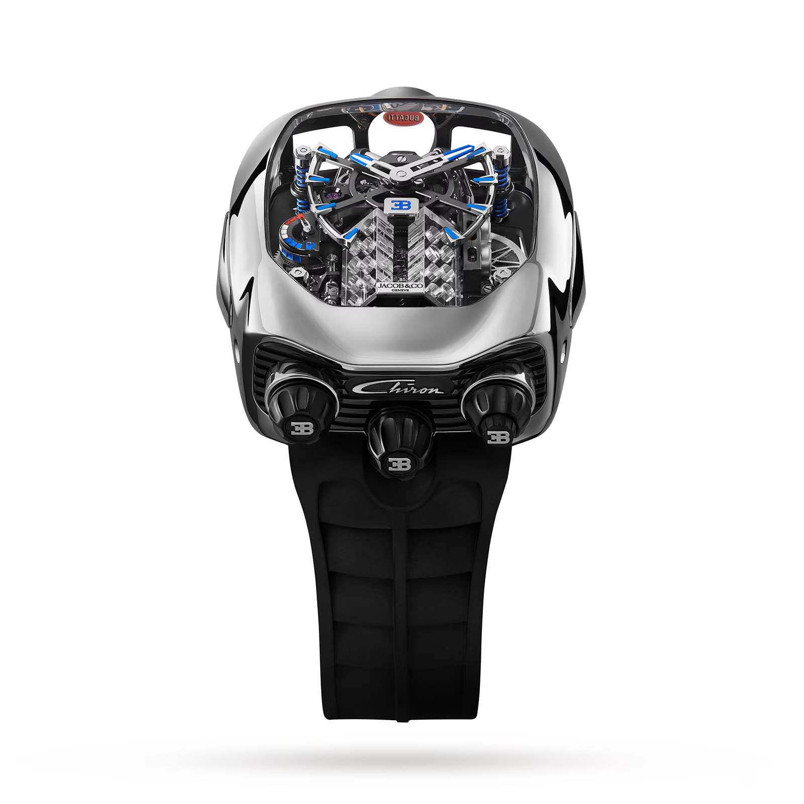Bugatti Chiron Tourbillon White Gold 16 Cylinder Piston Engine BU200.30.AA.AA.BBRUA