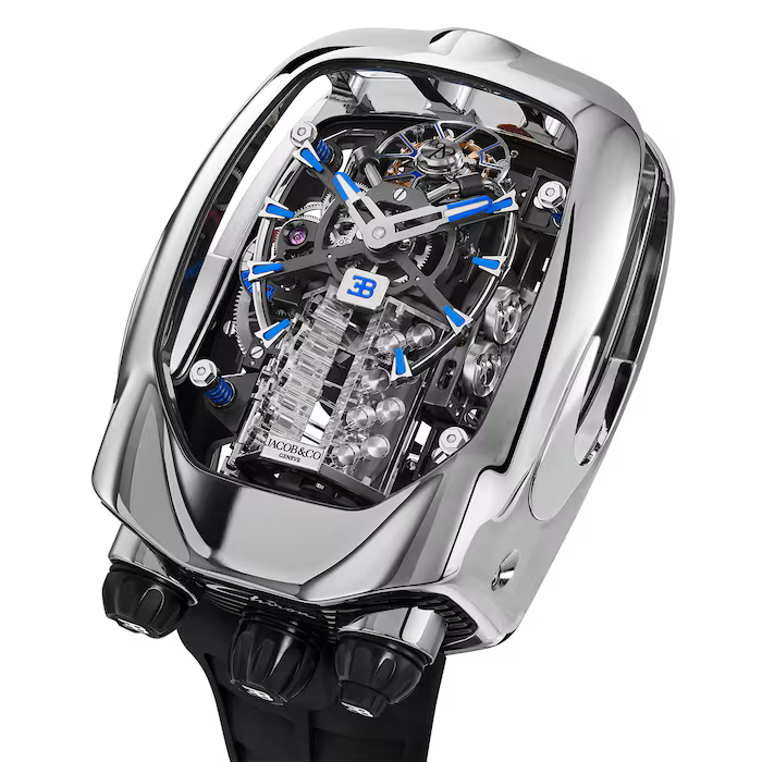 Bugatti Chiron Tourbillon White Gold 16 Cylinder Piston Engine BU200.30.AA.AA.BBRUA