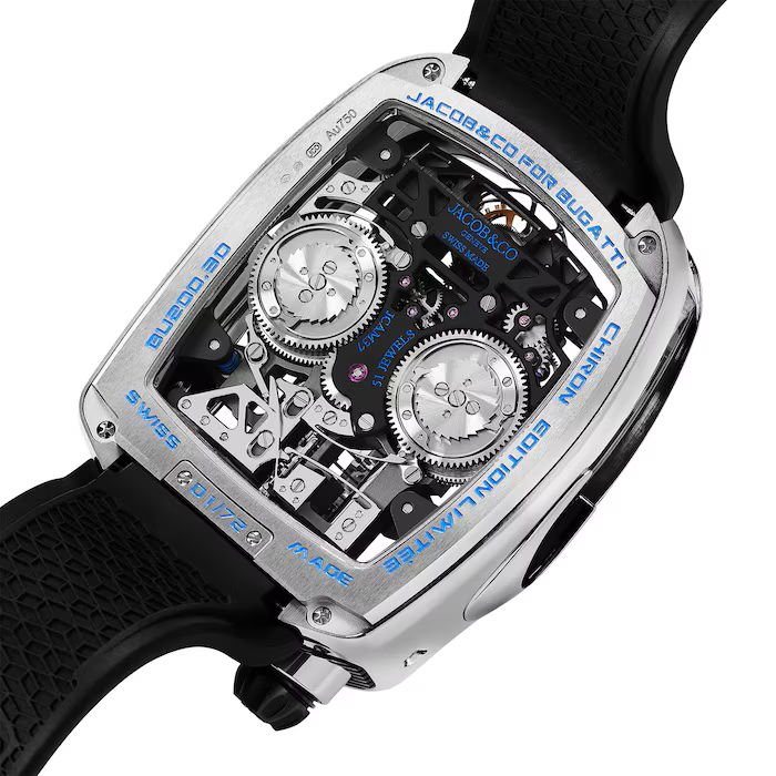 Bugatti Chiron Tourbillon White Gold 16 Cylinder Piston Engine BU200.30.AA.AA.BBRUA