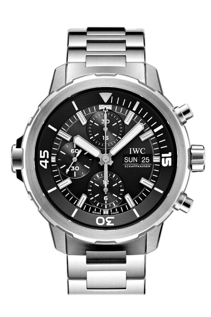Watch Aquatimer Automatic Chronograph Black Dial Stainless Steel 44mm Men's Watch IW376804