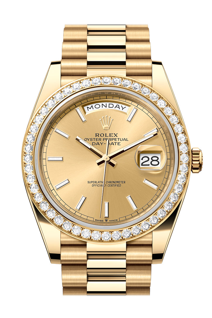 Day-Date 40 Champagne Dial Yellow Gold President Men's Watch 228348RBR 228348