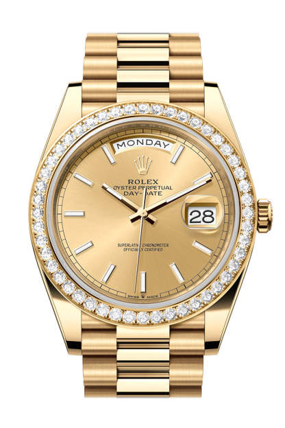 Day-Date 40 Champagne Dial Yellow Gold President Men's Watch 228348RBR 228348