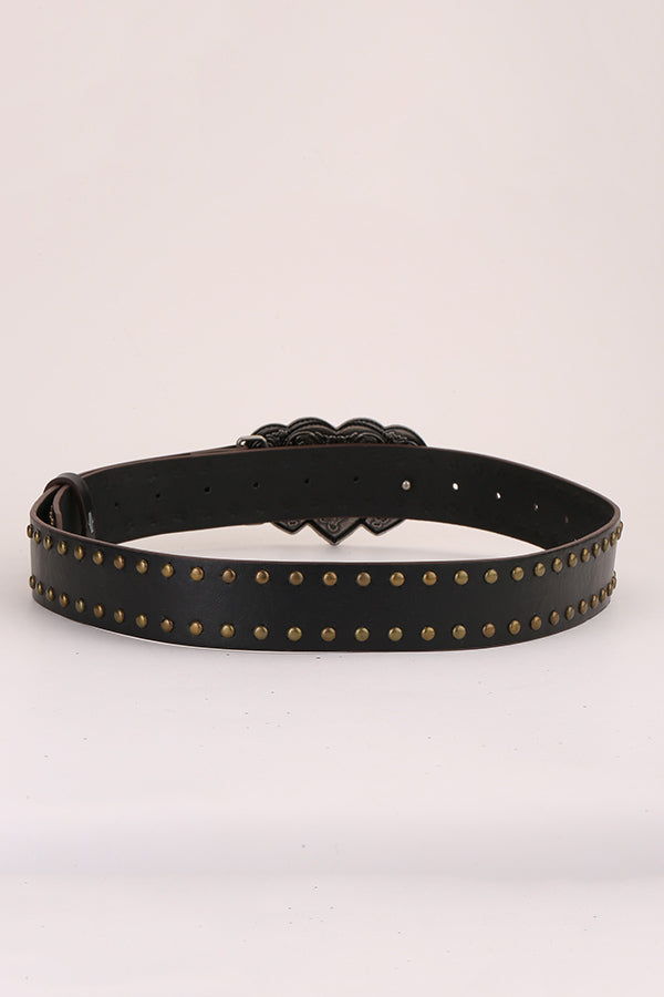 Personalized Rivet Pu Leather Fashion Belt-consonak