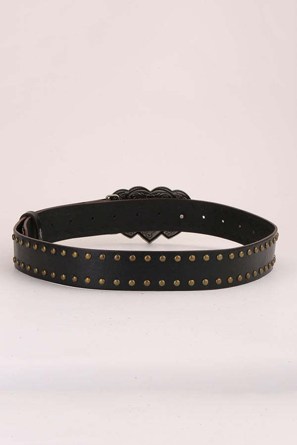 Personalized Rivet Pu Leather Fashion Belt-consonak