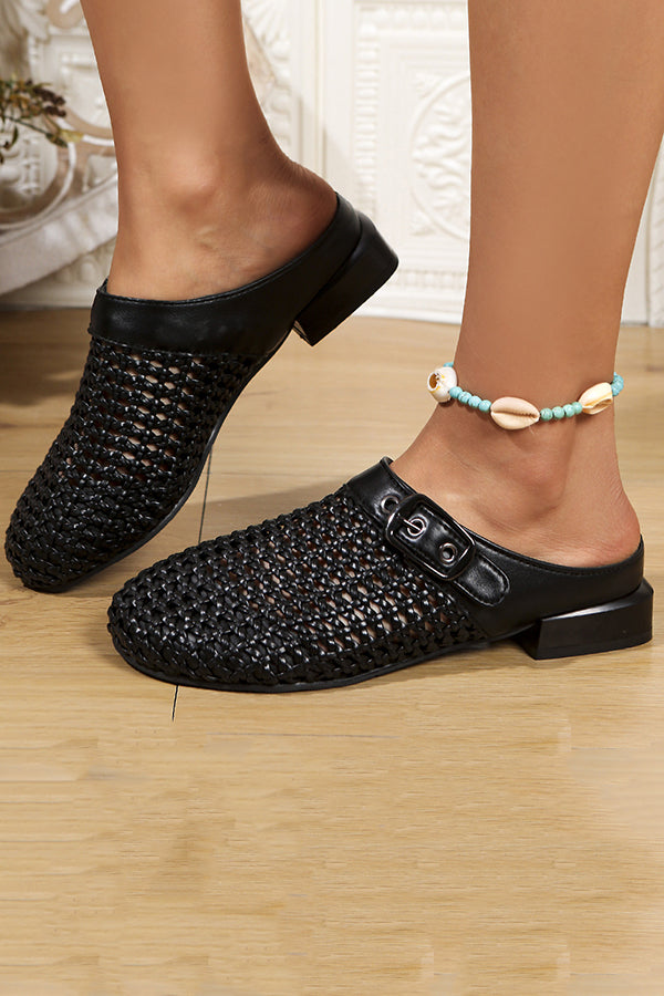 Fashionable Hollow Half-slip Sandals-consonak