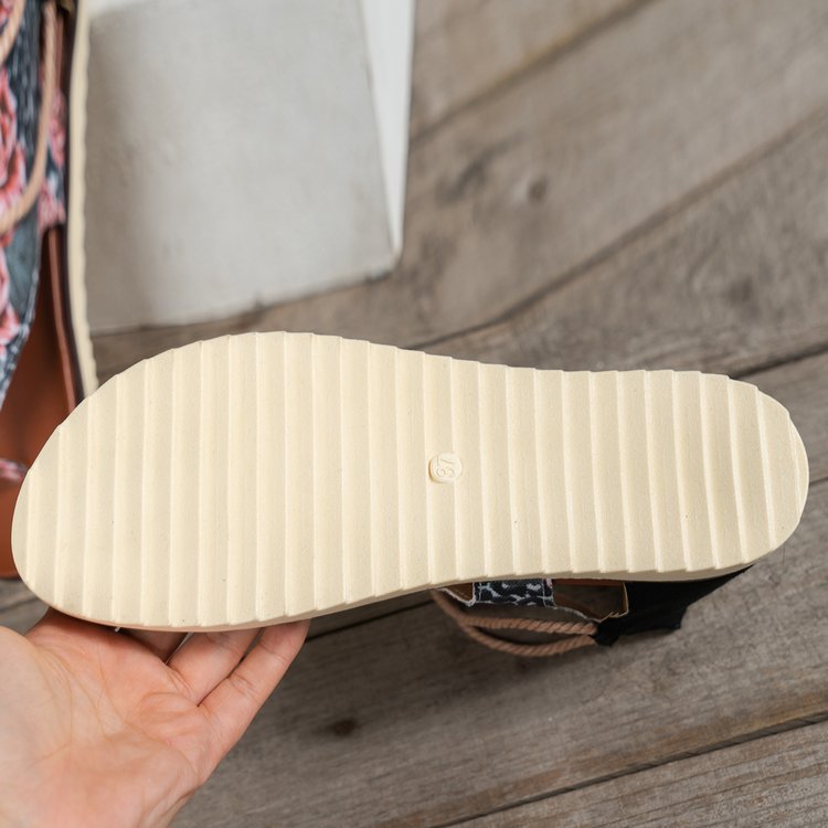 Independence Day Summer New Printed Back Zipper Roman Beach Sandals-consonak