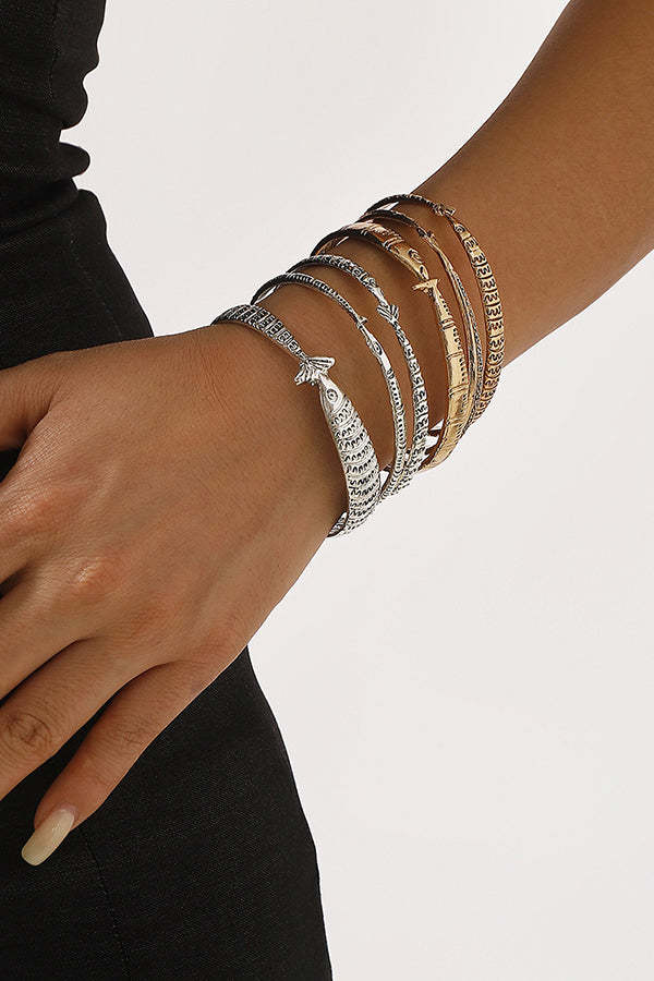 Retro Style Multi-layered Fish Shape Bracelet-consonak